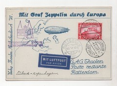 GERMANY 1931 GRAF ZEPPELIN COVER FRANKED SCOTT #C35 SPECIAL FLIGHT POSTCARD