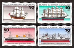 [D7718] BRD, Germany, Full set 1977 MNH** Youth Hostel, Ships, boats