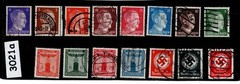 Used stamp collection Hitler & Officials Swastika Third Reich Germany #3021a