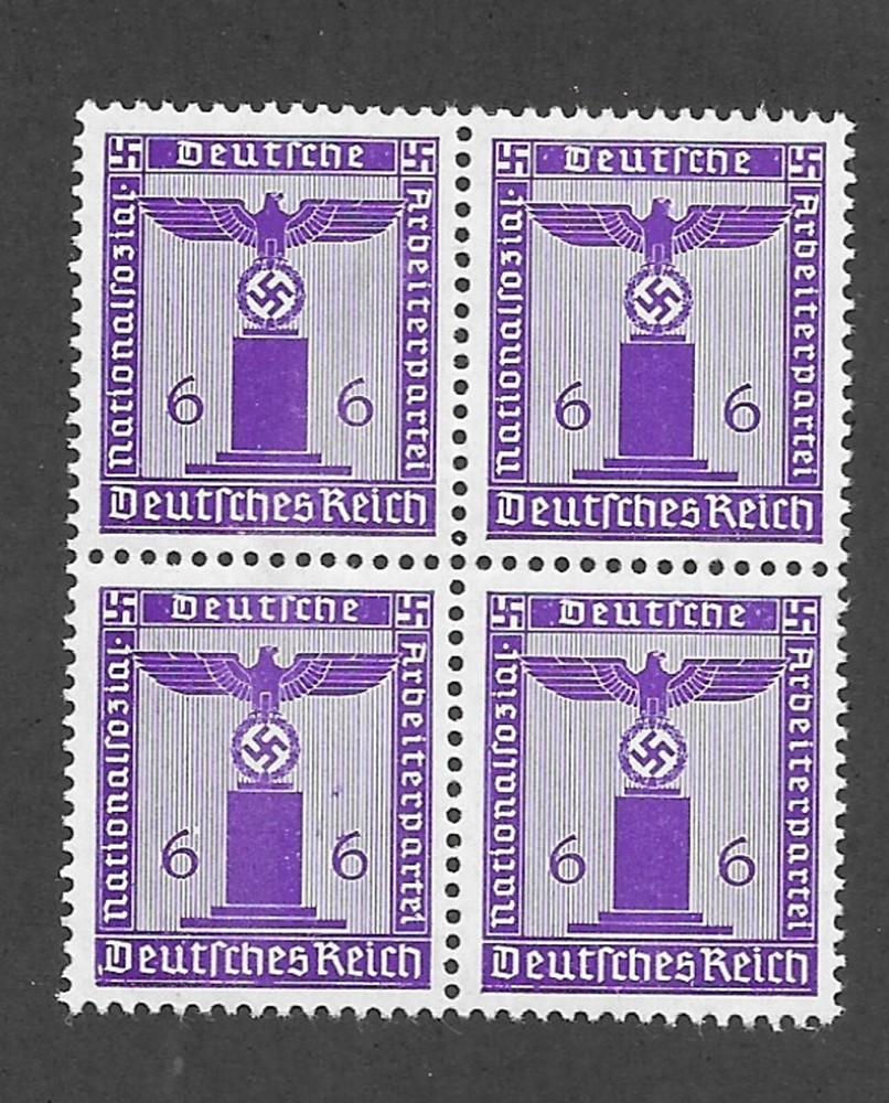 MNH Stamp Block / PF06 Sc S16 1942 / WWII official / Hitler Third Reich Germany