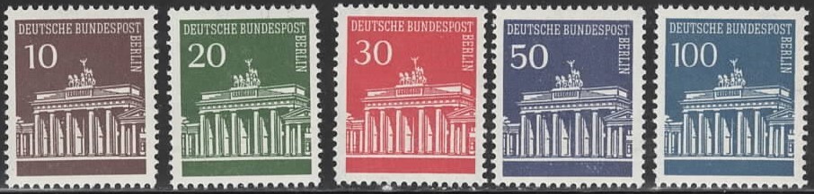 Germany Scott #9N251 – 9N255 set, Mint Never Hinged