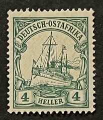 Travelstamps: Germany German East Africa stamps 4h Kaiser’s Yacht MOGH Wmk