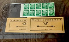 3 MNH GERMANY 🇩🇪 PRES THEODOR HEUSS 10pf BOOKLET OF 10 SEE SCAN 1319