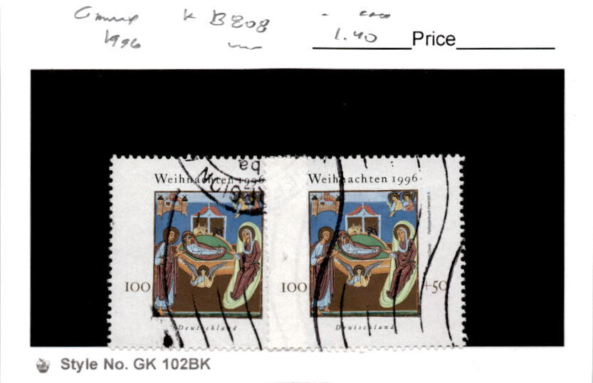 Germany, Postage Stamp, #B808 (2 Ea) Used, 1996 Christmas (AD)