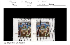 Germany, Postage Stamp, #B808 (2 Ea) Used, 1996 Christmas (AD)