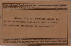 GERMANY 1912 VINTAGE ILLUSTRATED AIRMAIL POSTCARD 20PF ADDR & POSTMARK DARMSTADT
