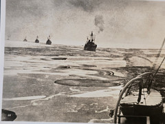 KRIEGSMARINE WARSHIPS BOATS AT SEA Third Reich WW2 German Military Postcard