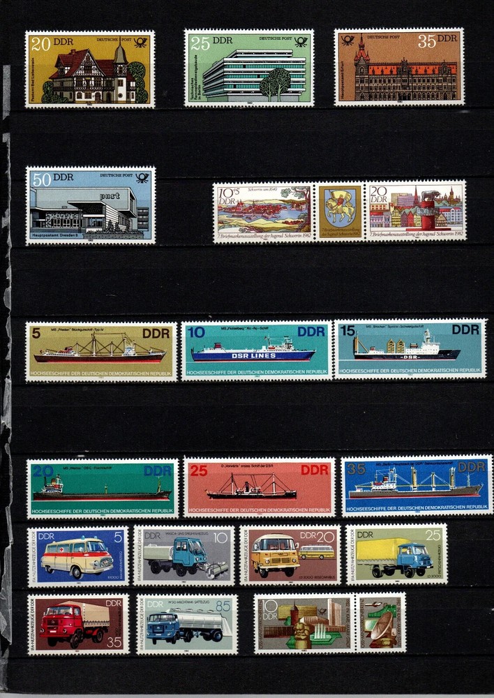 DDR MNH ** issues from 1982