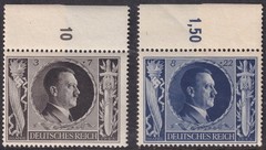 Authentic Stamp Germany Selection 1943 WWII Military Hitler 54th Top MNH
