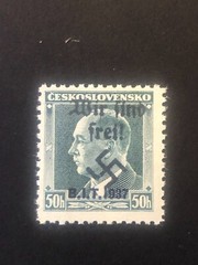 SUDETENLAND WWII-GERMAN OCC. Local ovpt REICHENBERG 50 h. MNH /s1 #625