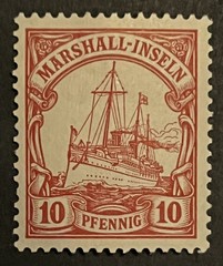 Travelstamps: GERMANY MARSHALL ISLANDS STAMPS Kaiser’s Yacht Mint OG H UnWMK