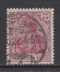 GERMANY 1922 75 Pfennig Germania issue used signed $ 234.00