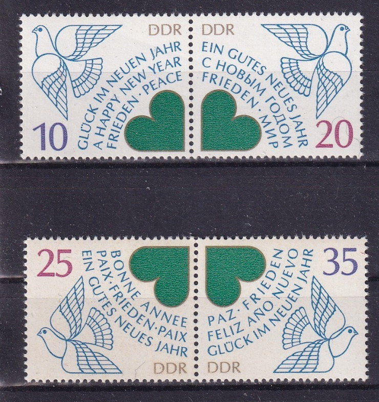 DDR MNH ** 2844-7 Scott 2383 New Year singles from sheetlet