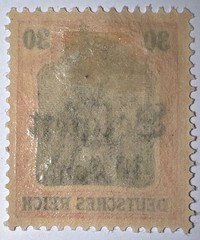 Travelstamps: Germany Offices in Belgium Stamps 30pf w/ 40c OP MOGH Wmk