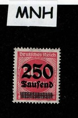 MNH stamp Overprint 250K over 500M Scott #260 Weimar German Republic 1923