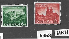 #5958 MNH Germany 1940 stamp set Scott # B174-175 Eupen and Malmedy