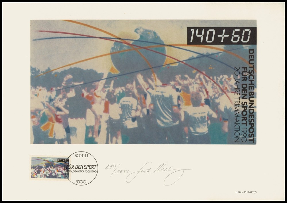 ART-EDITION 1990 GERMANY 1450 SPORTS 20 JAHRE „TRIMM DICH“ – HAND-SIGNED !!