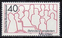 Specimen, Germany Sc1133 Handicapped People, Rehabilitation of the Handicapped.