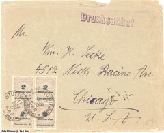 Germany 1923 Hyperinflation Cover Block Four 2 Milliarden Mark Stuttgart To USA