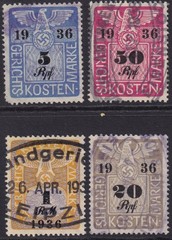 Stamp Germany Poland Revenue WWII Court Document Fee 1936 Selection Used