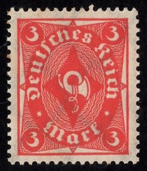 1922–1923 German Deutsches Reich Posthorns lot Michel 224-228 Scott 185-189 Mint