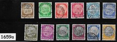 Stamps POSTMARKS Third Reich Germany President Hindenburg 1932-1936 #1659a
