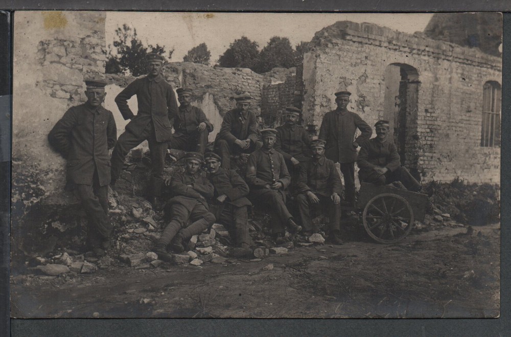 ✔️ GERMANY REICH WWI SOLDIERS EXCELLENT RARE AGED MILITARY PHOTO POSTCARD