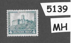 #5139 MH Stamp B44 1932 PF04 + 02 Wartburg castle / Weimar Germany