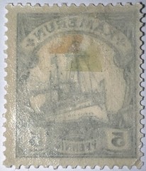 Travelstamps:Germany KAROLINEN Stamps Kaiser’s Yacht MOGH 5 Pfennig. WMK