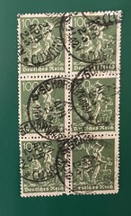 3 Blocks Of 6 German Stamps From 1920s: 136, 172, 184