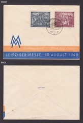GERMANY 1949 Soviet zone, Cover Mi #240-241, Special cancellation