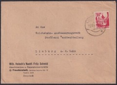 F-EX56586 GERMANY WURTTEMBERG FRANCE OCCUPATION 1948 24pf BUILDING LANDSCAPE
