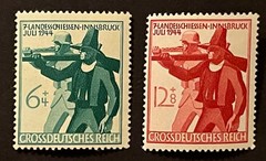 Travelstamps: 1944 Germany Stamps Scott #B278-B279 Soldier & Tirolese Rifleman