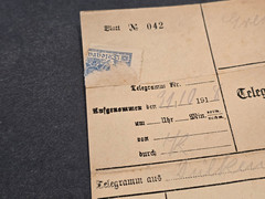 WW1 WWI Imperial German Telegraph Telegram Deutschen Reich Germany 1918