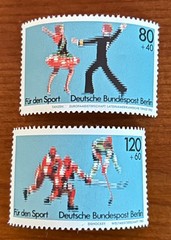 Germany Berlin, Scott # 9NB202-9NB203 Mint NH, complete set. Sport Stamps
