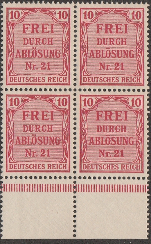 KAPPYSSTAMPS 249 Germany MNH Unmounted Block VF VERY FINE
