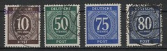 GERMANY:1946 SC#537,551,553-54 Used Numeral of Value T633