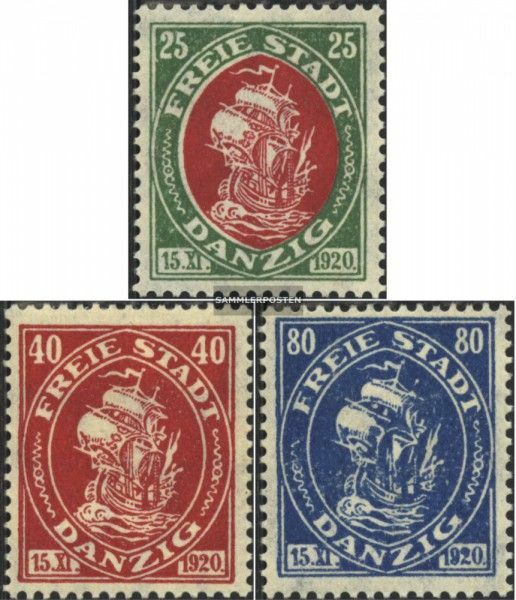 Gdansk 63-65 (complete issue) Favor devaluation used 1921 Cog