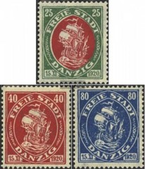 Gdansk 63-65 (complete issue) Favor devaluation used 1921 Cog
