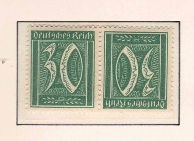 Germany – 1921 ZdMiNr. K6, 30pf+30pf, tete-beche pair (MNH)