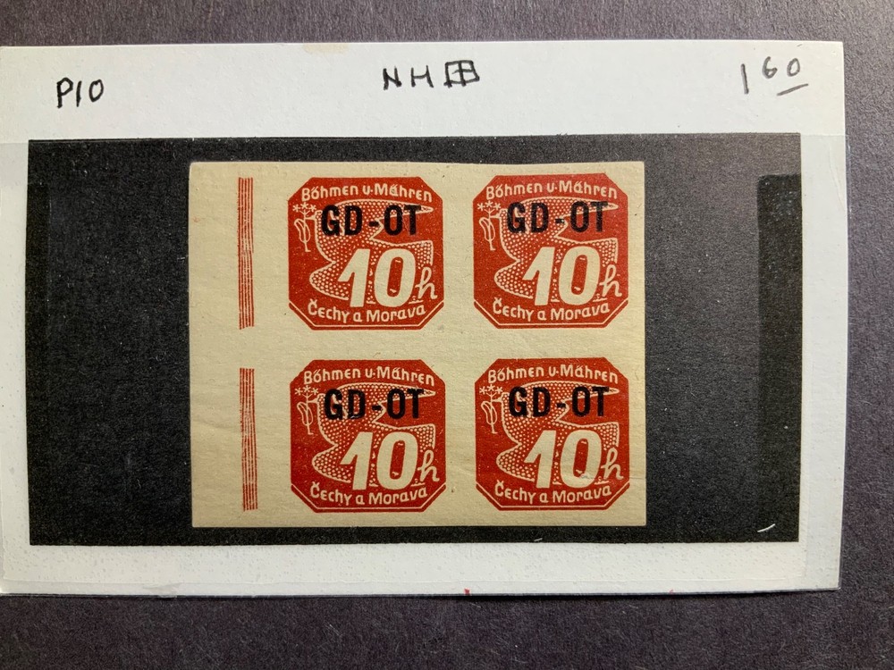 Bohemia & Moravia Scott #P10 1939 MNH Mi 51 Sc P10 NEWSPAPER STAMPS. Block of 4