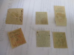 LOT OF 6 GERMANY WEIMER REICH OVERPRINT USED/UNUSED STAMPS