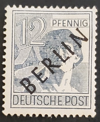 Germany, nice 1948 Berlin overprint in black on 12 pfg
