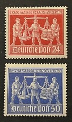Travelstamps: Germany Stamps Scott #584-585 Hanover Export Fair 1948 MNH OG