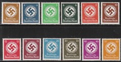 Stamp Germany Official Mi 132-43 Sc O80-91 1934 WWII War Reich Emblem Dienst MH