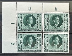 1943 German stamps block – 54th Birthday of A. Hitler 6+14 rpf MNH /BL49