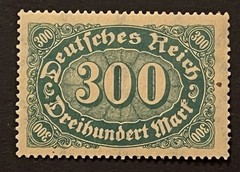 Travelstamps: 1922 Germany Stamps Deutsches Reich 300 Mark Mi. Nr. 249, MNH