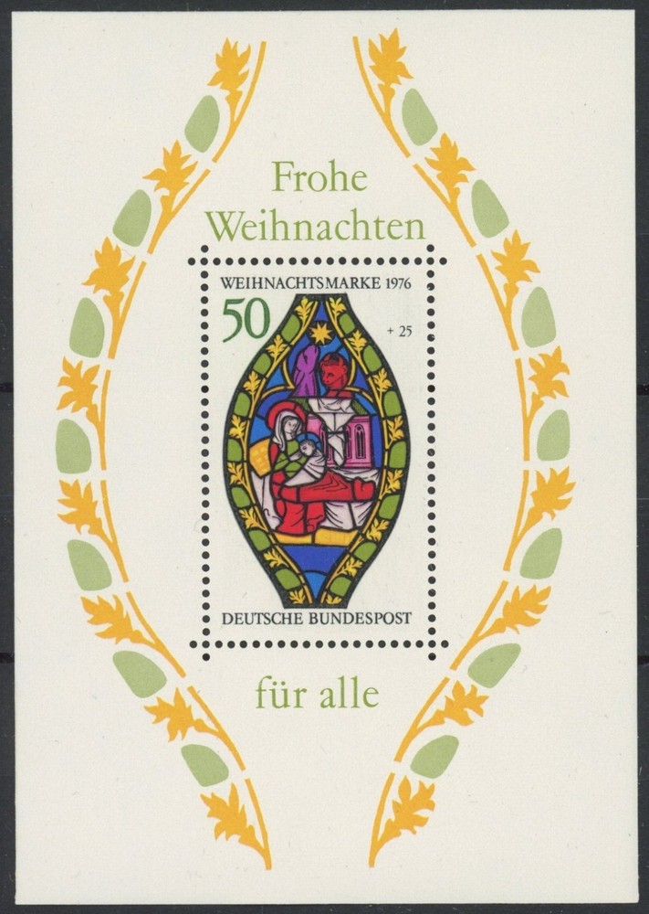 Germany 1976 : Christmas – Good Very Fine MNH Sheet