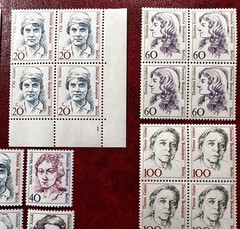 BERLIN 1986 Famous Women Stamp Selection Superb MNH Marginal Blocks