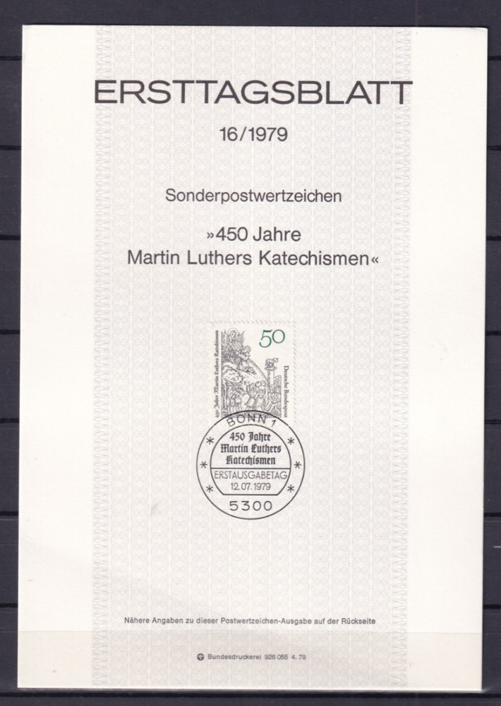 Bundesrepublik ETB 1016 Scott 1296 Martin Luther